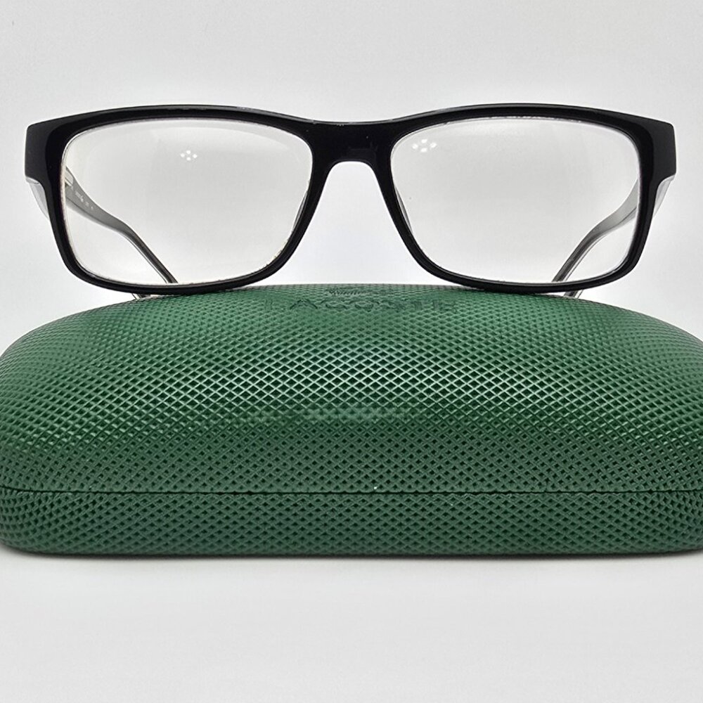 *SOLD*Lacoste L2707 001 Gloss Black White Eyeglasses Frame w/ Flexhinge and Case